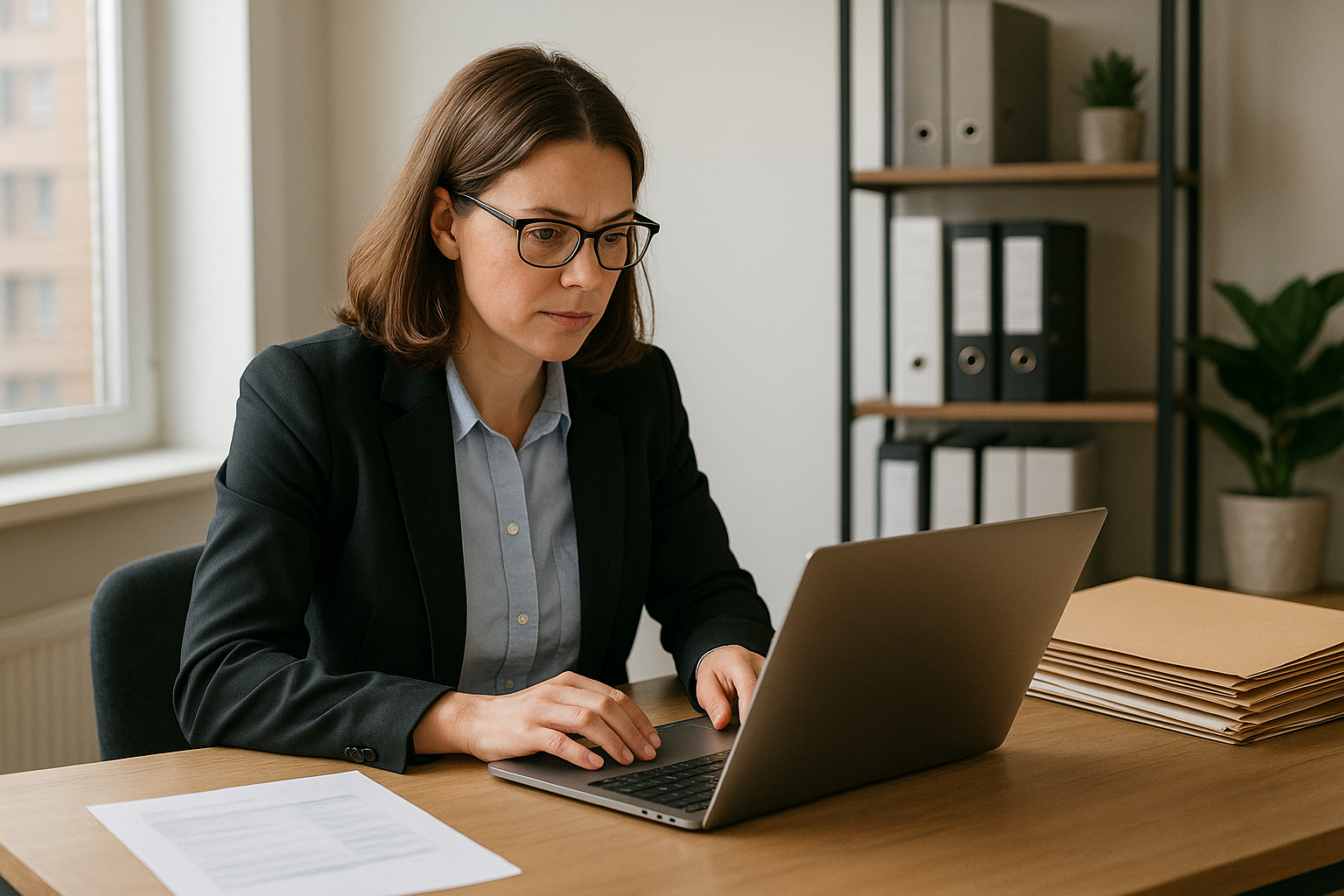 Small business workflow scene for How AI can help a CPA firm prepare client document reminders