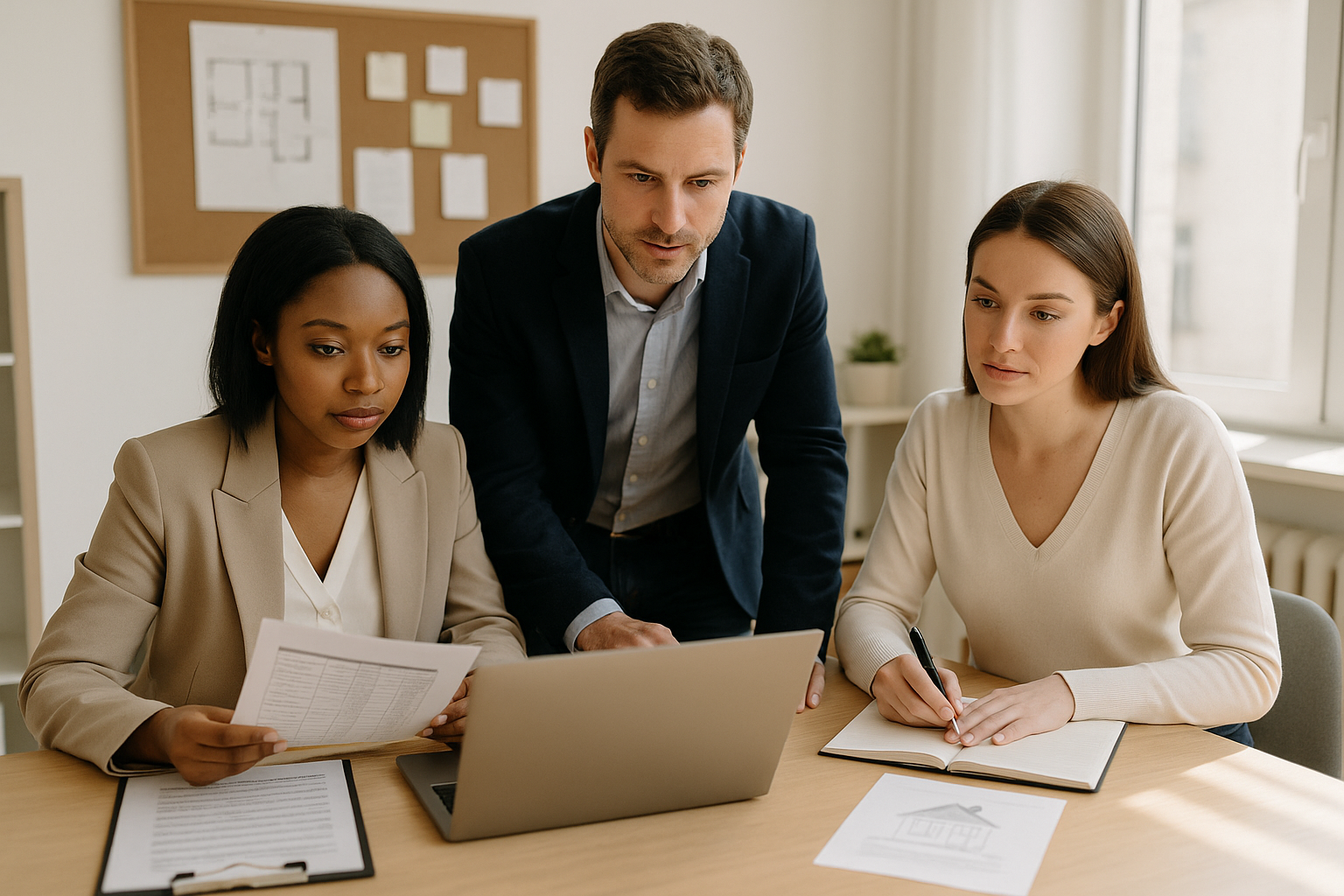 Small business workflow scene for How AI can help a real estate team follow up with buyer and seller leads